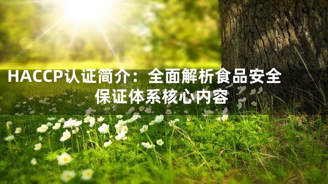 HACCP认证简介：全面解析食品安全保证体系核心内容