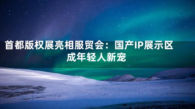 首都版权展亮相服贸会：国产IP展示区成年轻人新宠