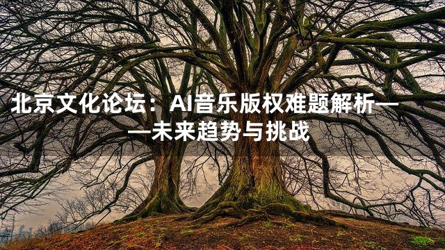北京文化论坛：AI音乐版权难题解析——未来趋势与挑战