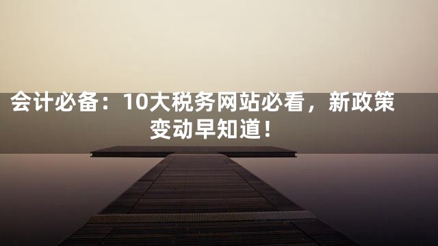 会计必备：10大税务网站必看，新政策变动早知道！
