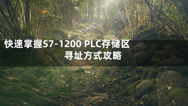 快速掌握S7-1200 PLC存储区寻址方式攻略