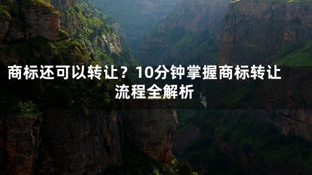 商标还可以转让？10分钟掌握商标转让流程全解析