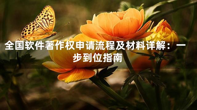 全国软件著作权申请流程及材料详解：一步到位指南
