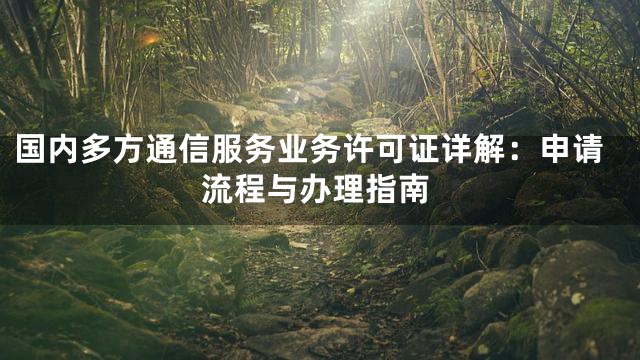 国内多方通信服务业务许可证详解：申请流程与办理指南