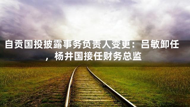自贡国投披露事务负责人变更：吕敏卸任，杨井国接任财务总监