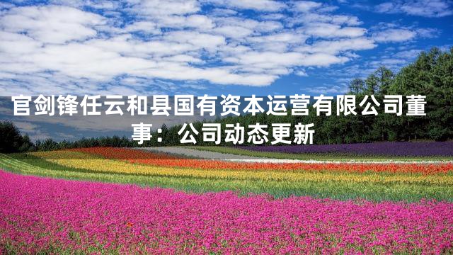 官剑锋任云和县国有资本运营有限公司董事：公司动态更新