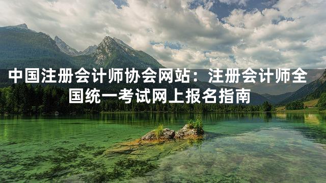 中国注册会计师协会网站：注册会计师全国统一考试网上报名指南