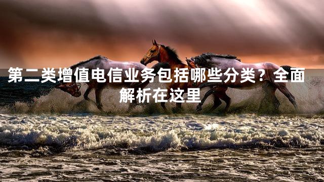 第二类增值电信业务包括哪些分类？全面解析在这里