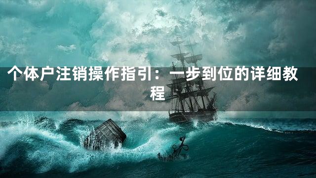 个体户注销操作指引：一步到位的详细教程
