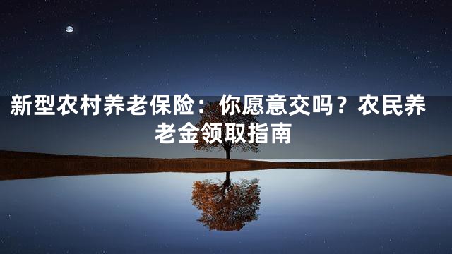 新型农村养老保险：你愿意交吗？农民养老金领取指南