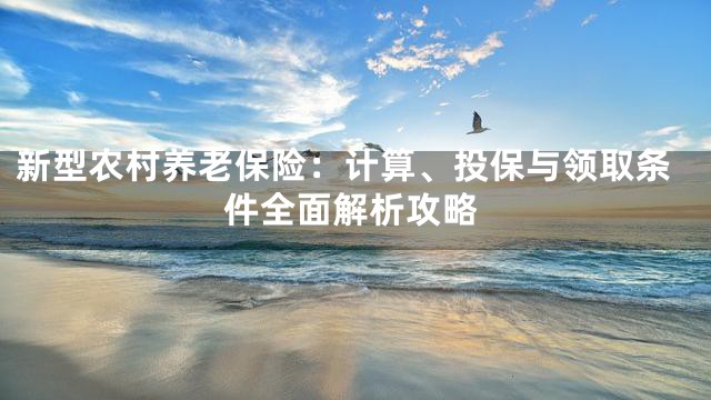 新型农村养老保险：计算、投保与领取条件全面解析攻略