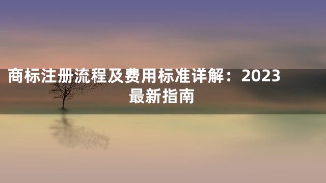 商标注册流程及费用标准详解：2023最新指南