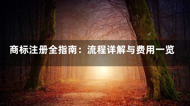 商标注册全指南：流程详解与费用一览