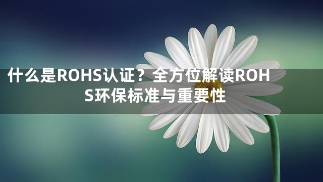 什么是ROHS认证？全方位解读ROHS环保标准与重要性