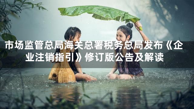市场监管总局海关总署税务总局发布《企业注销指引》修订版公告及解读