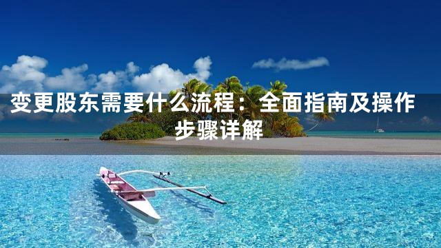 变更股东需要什么流程：全面指南及操作步骤详解