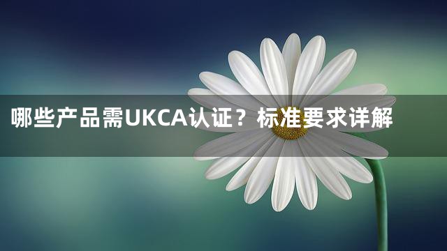 哪些产品需UKCA认证？标准要求详解