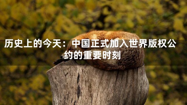 历史上的今天：中国正式加入世界版权公约的重要时刻