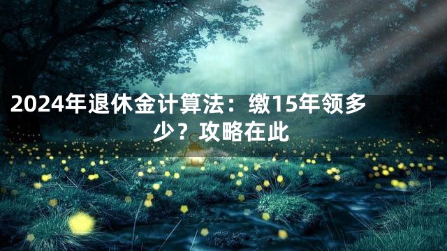 2024年退休金计算法：缴15年领多少？攻略在此