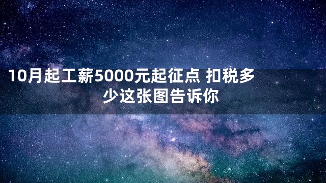 10月起工薪5000元起征点 扣税多少这张图告诉你