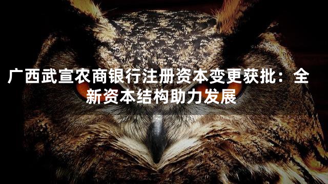 广西武宣农商银行注册资本变更获批：全新资本结构助力发展
