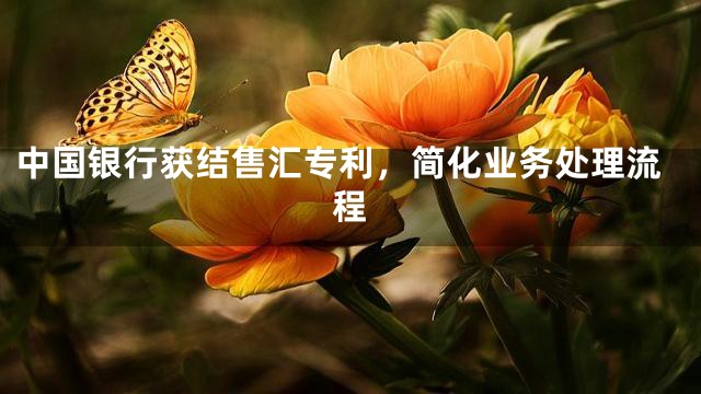 中国银行获结售汇专利，简化业务处理流程