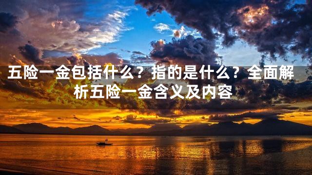 五险一金包括什么？指的是什么？全面解析五险一金含义及内容