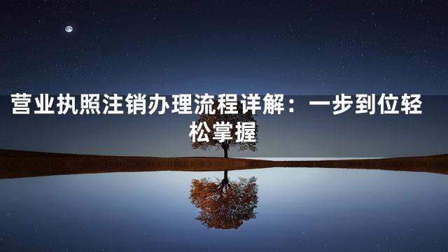 营业执照注销办理流程详解：一步到位轻松掌握