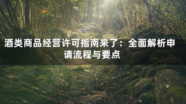 酒类商品经营许可指南来了：全面解析申请流程与要点