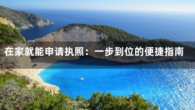 在家就能申请执照：一步到位的便捷指南