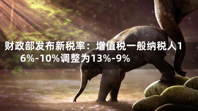 财政部发布新税率：增值税一般纳税人16%-10%调整为13%-9%