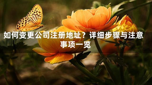 如何变更公司注册地址？详细步骤与注意事项一览