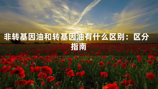 非转基因油和转基因油有什么区别：区分指南