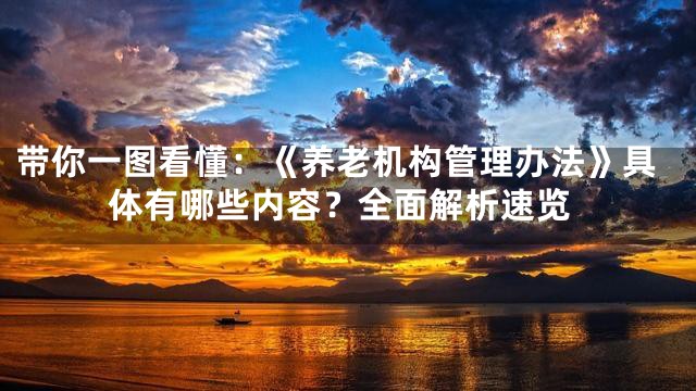 带你一图看懂：《养老机构管理办法》具体有哪些内容？全面解析速览
