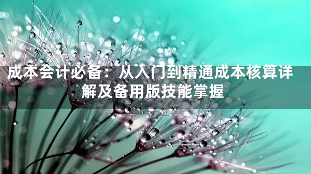 成本会计必备：从入门到精通成本核算详解及备用版技能掌握
