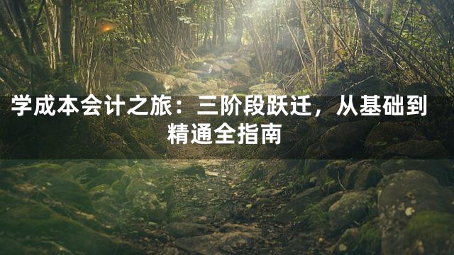 学成本会计之旅：三阶段跃迁，从基础到精通全指南