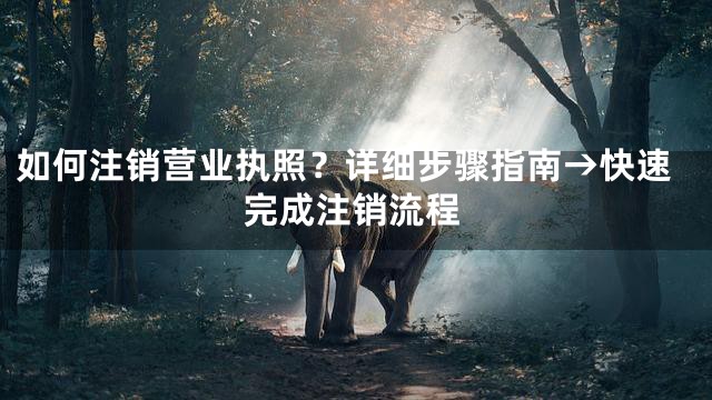 如何注销营业执照？详细步骤指南→快速完成注销流程