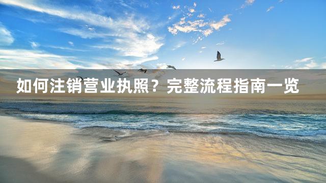 如何注销营业执照？完整流程指南一览
