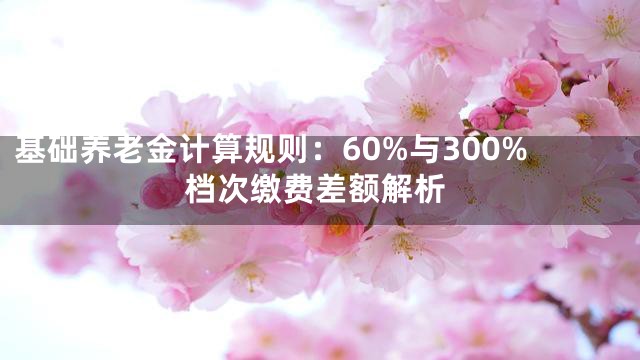 基础养老金计算规则：60%与300%档次缴费差额解析