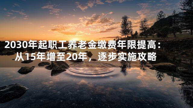 2030年起职工养老金缴费年限提高：从15年增至20年，逐步实施攻略