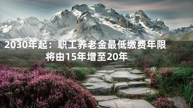 2030年起：职工养老金最低缴费年限将由15年增至20年