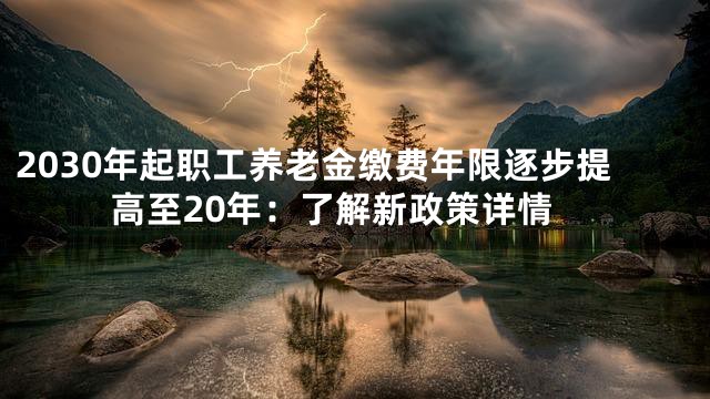 2030年起职工养老金缴费年限逐步提高至20年：了解新政策详情
