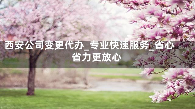 西安公司变更代办_专业快速服务_省心省力更放心