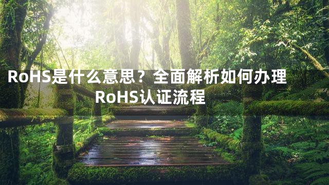 RoHS是什么意思？全面解析如何办理RoHS认证流程