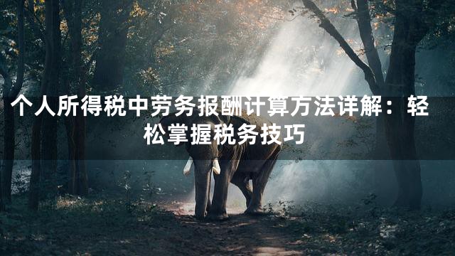 个人所得税中劳务报酬计算方法详解：轻松掌握税务技巧