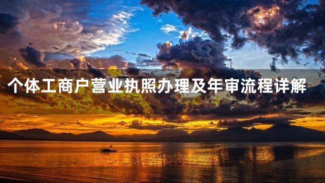 个体工商户营业执照办理及年审流程详解
