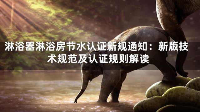 淋浴器淋浴房节水认证新规通知：新版技术规范及认证规则解读