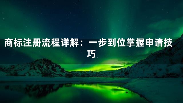 商标注册流程详解：一步到位掌握申请技巧