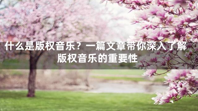 什么是版权音乐？一篇文章带你深入了解版权音乐的重要性