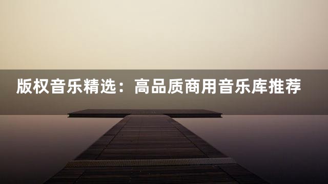 版权音乐精选：高品质商用音乐库推荐